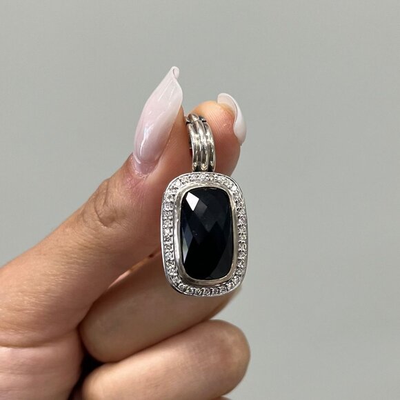David Yurman Black Onyx Diamond Pendant - Picture 5 of 5